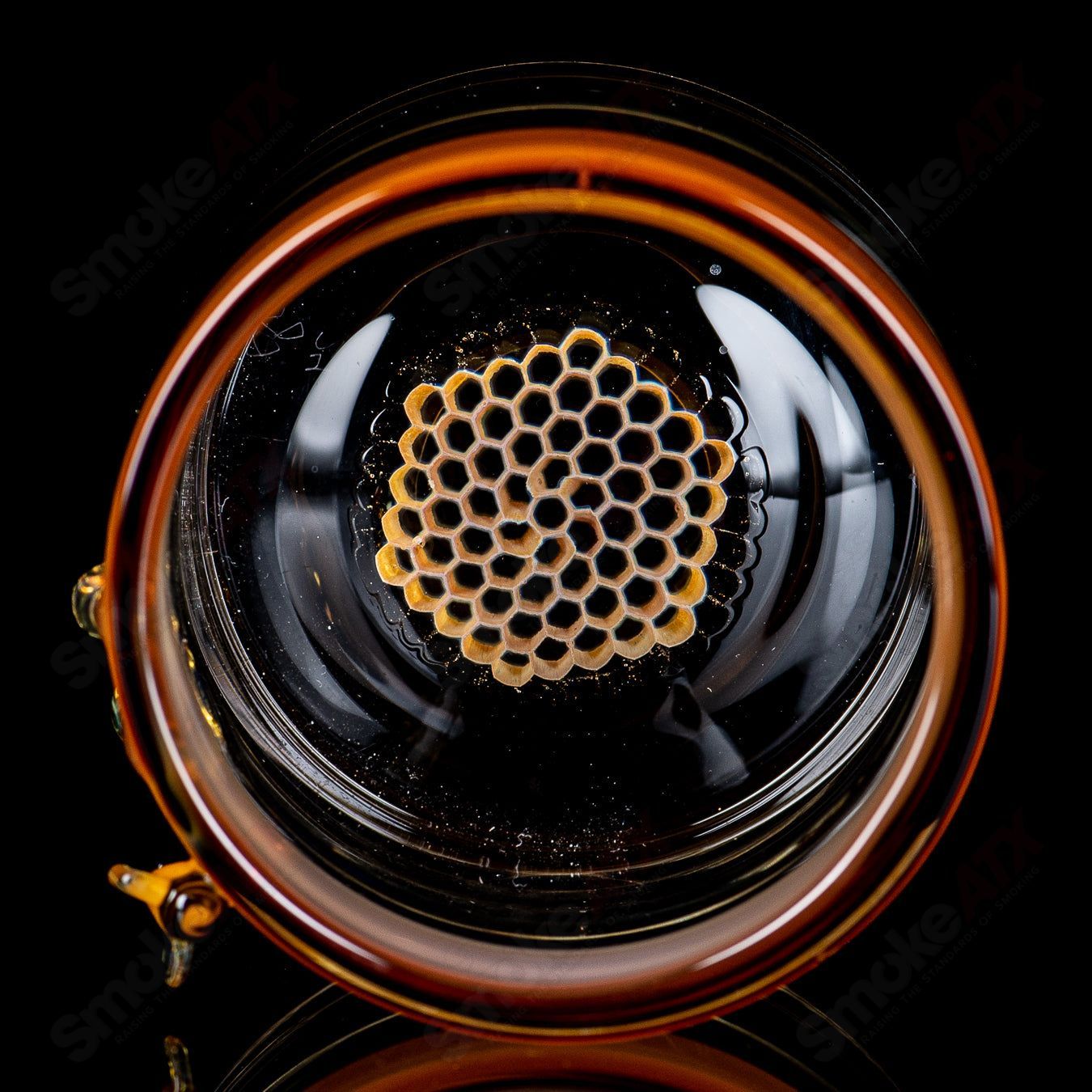 2 Honeycomb Low - Ball Drinking Glass Joe P Glass - Smoke ATX