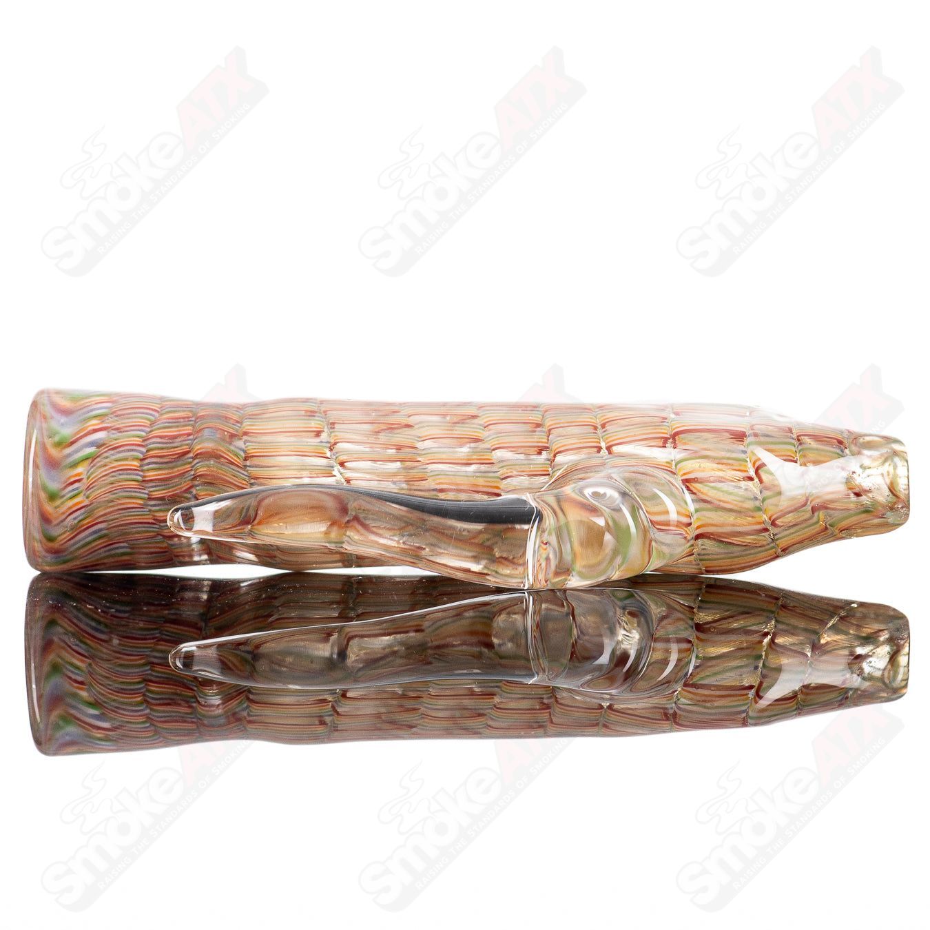 2 Lattice Chillum by JMK Glass - Smoke ATX
