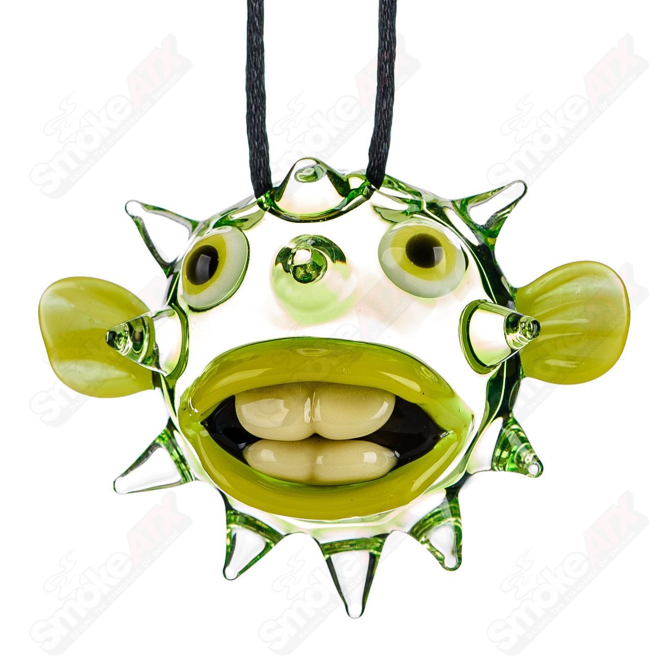 2 Puffer Pendant Chadd Lacy Glass - Smoke ATX