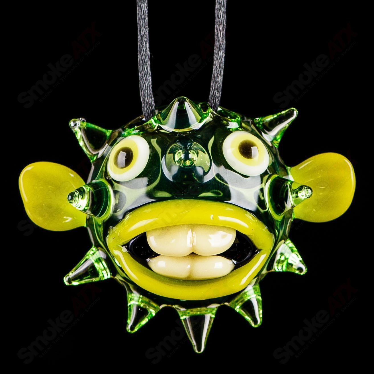 2 Puffer Pendant Chadd Lacy Glass - Smoke ATX