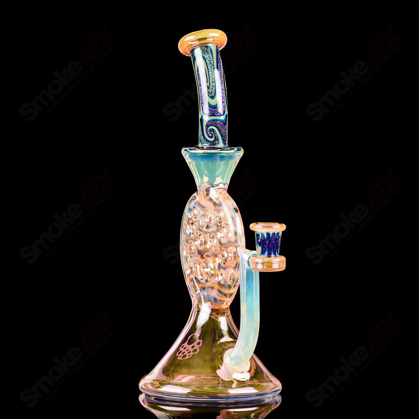 1 of 1 Fume Swiss Oiler Rig Collab W/ Ease Glass - Smoke ATX