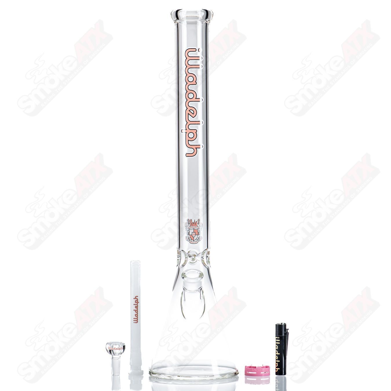 21" Tall Beaker (Pink) Illadelph - Smoke ATX