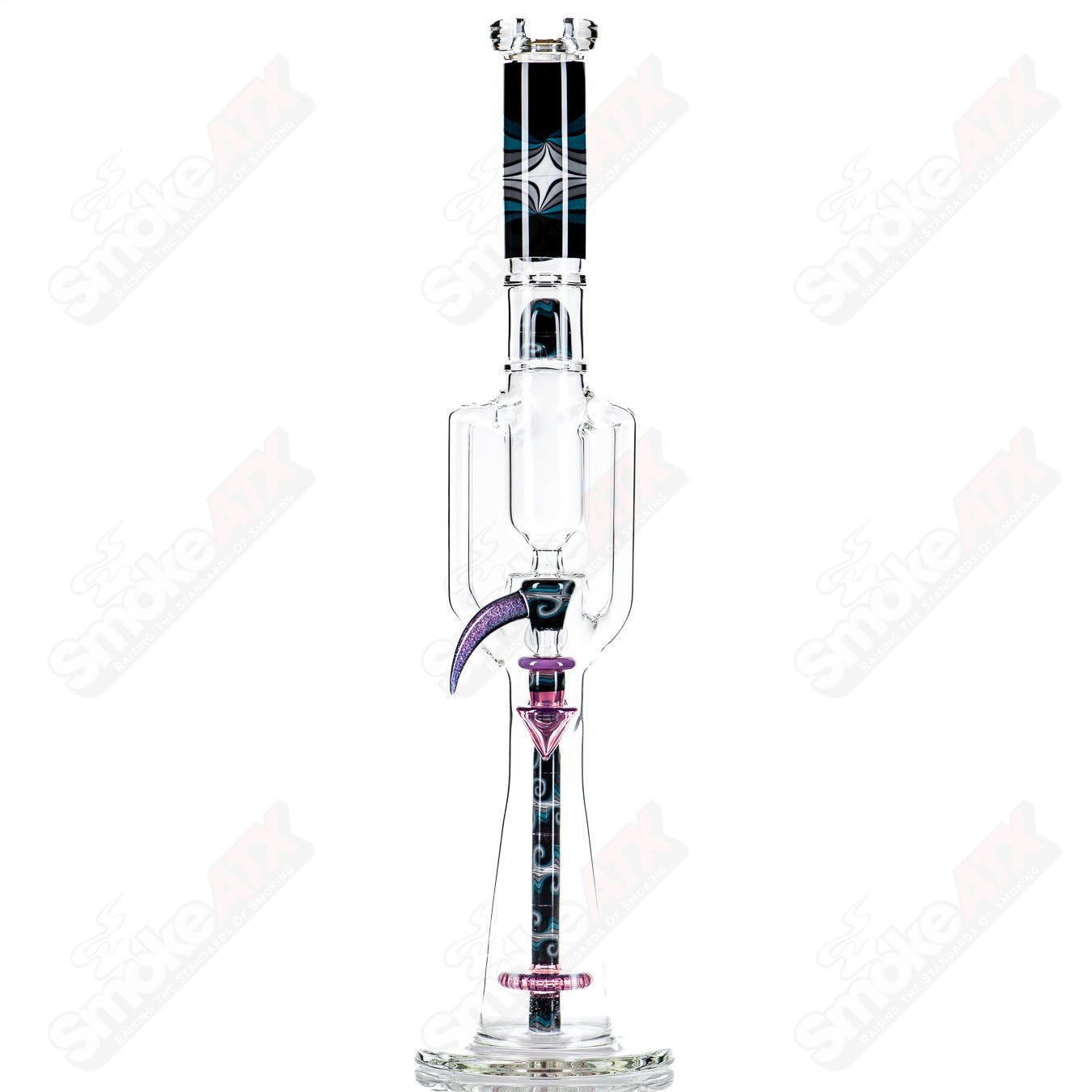 21" Zyklon Recycler by Mad Rob Glass - Smoke ATX