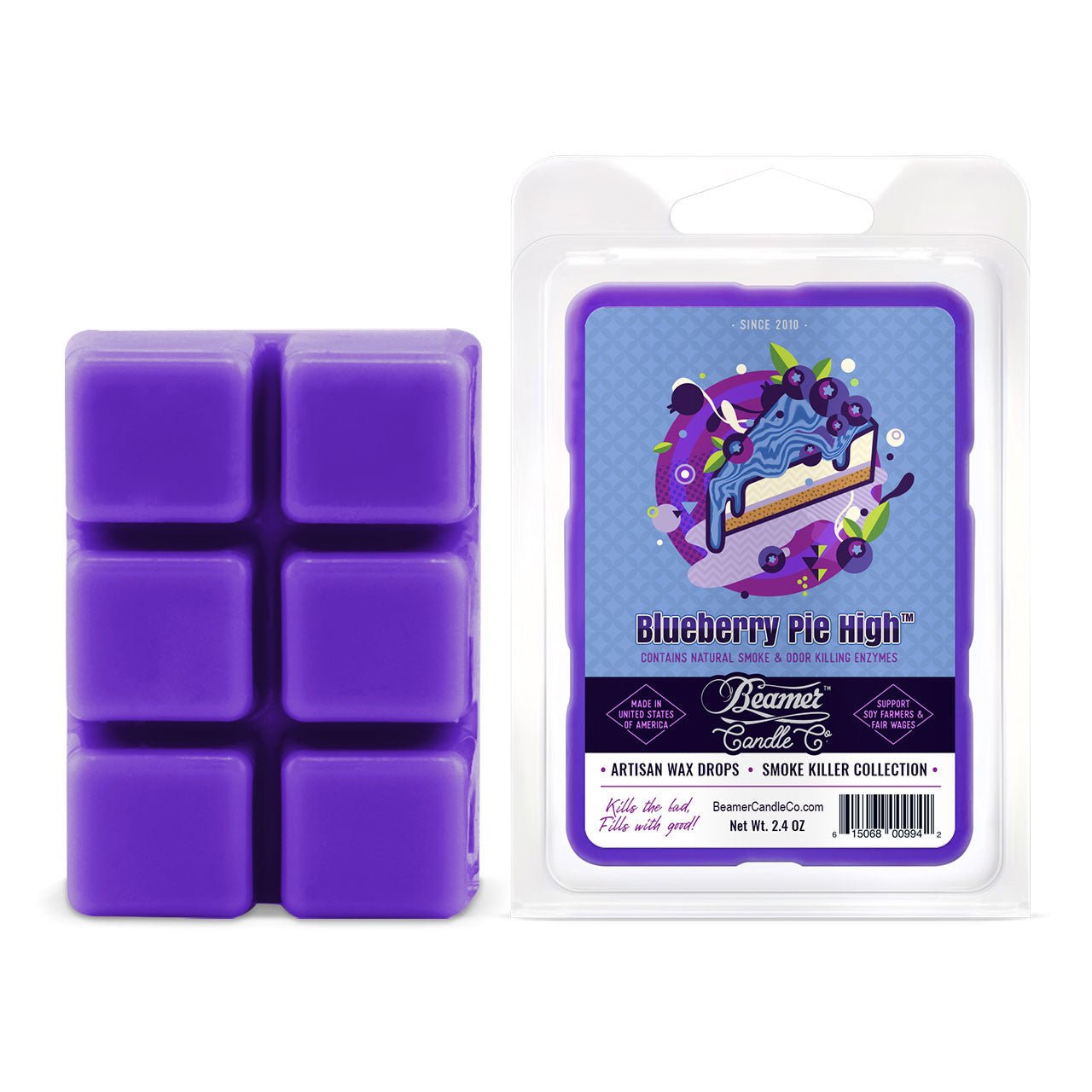 2.4oz Blueberry High Pie Wax Melts Beamer - Smoke ATX