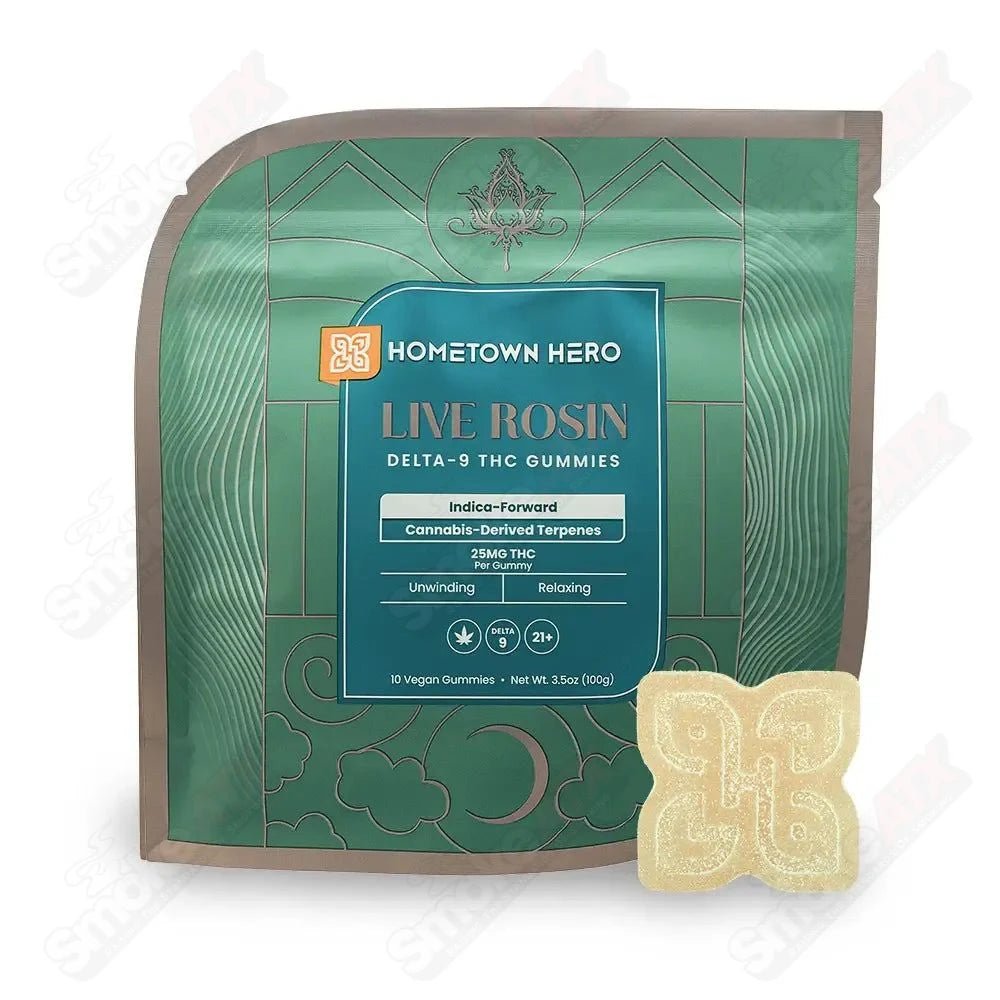 250mg Indica D9 Live Rosin Gummies Hometown Hero - Smoke ATX