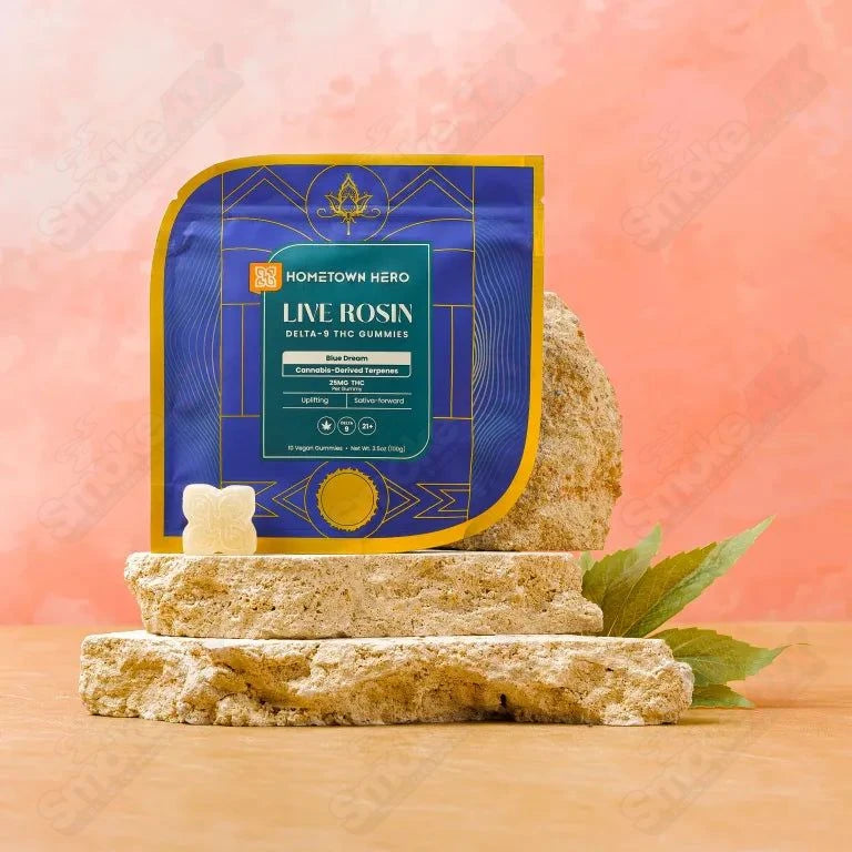 250mg Blue Dream Live Rosin D9 Gummies Hometown Hero - Smoke ATX