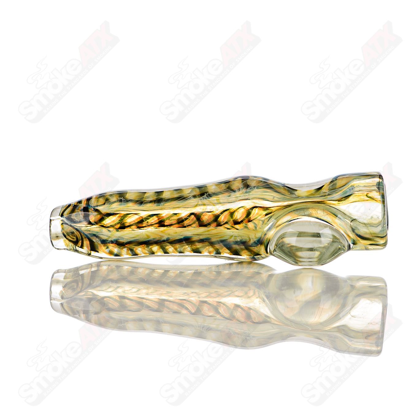 #12 I/O Worked Chillum Signed - JMK Glass - Smoke ATX