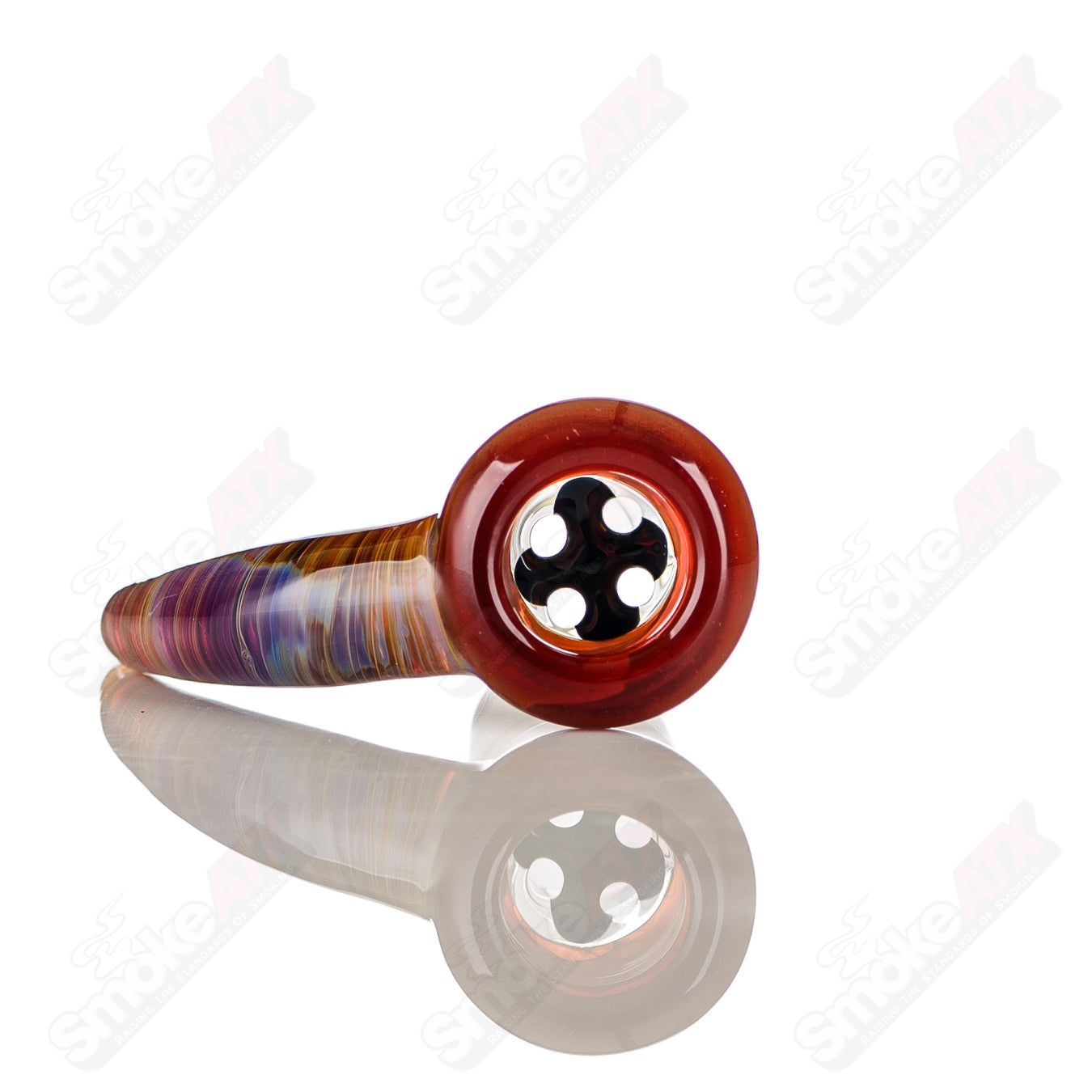 #13 18mm Worked Color 4-Hole Slide Texas Tubes - Smoke ATX