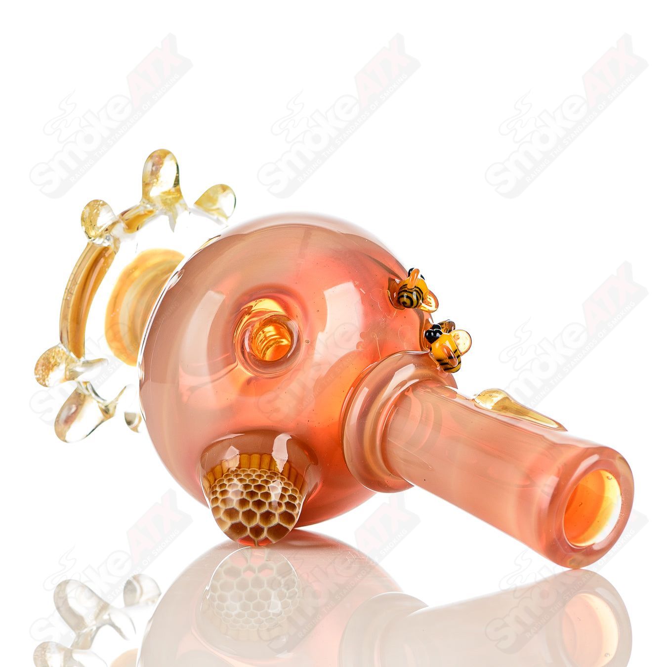 Cherry Blossom Pink Honeycomb Lamp Set Joe P Glass - Smoke ATX