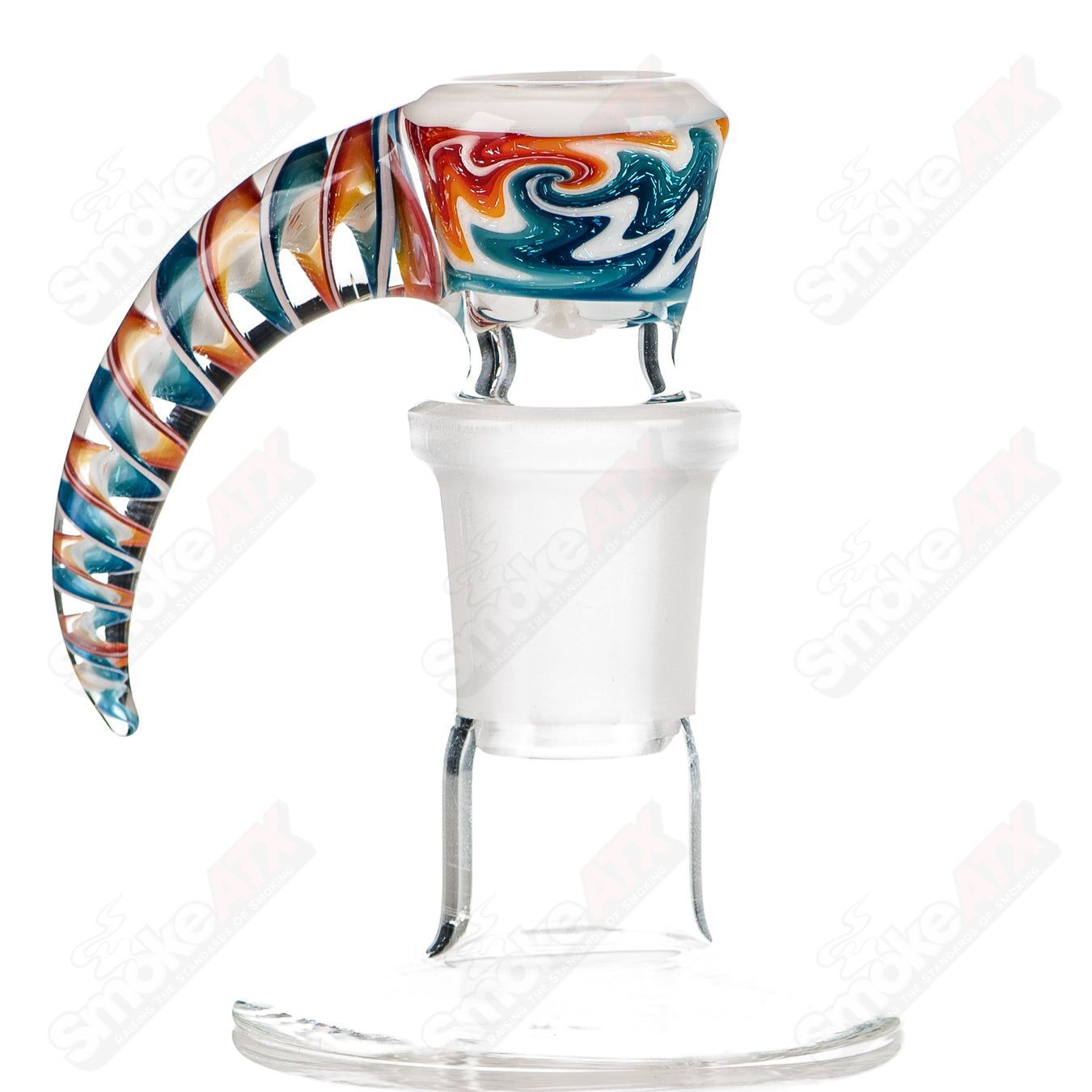 #20 18mm Worked Color 4-Hole Slide Texas Tubes - Smoke ATX