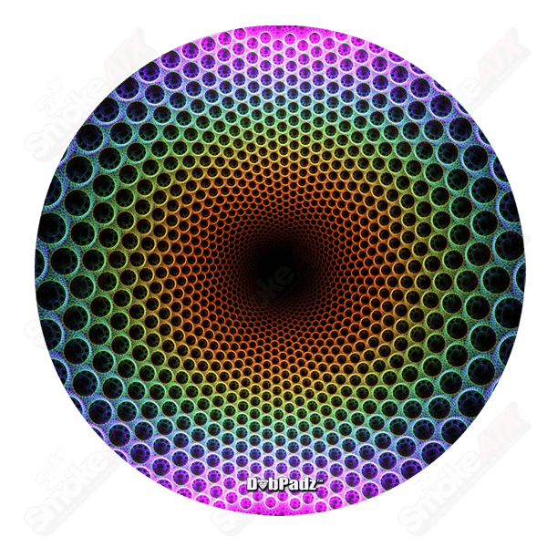 8in Trippy Fabric Dab Padz - Smoke ATX