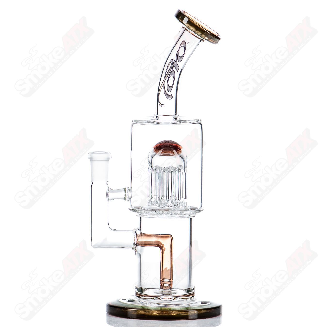 3 10mm Double Macro with Color Caps by Toro Glass - Smoke ATX