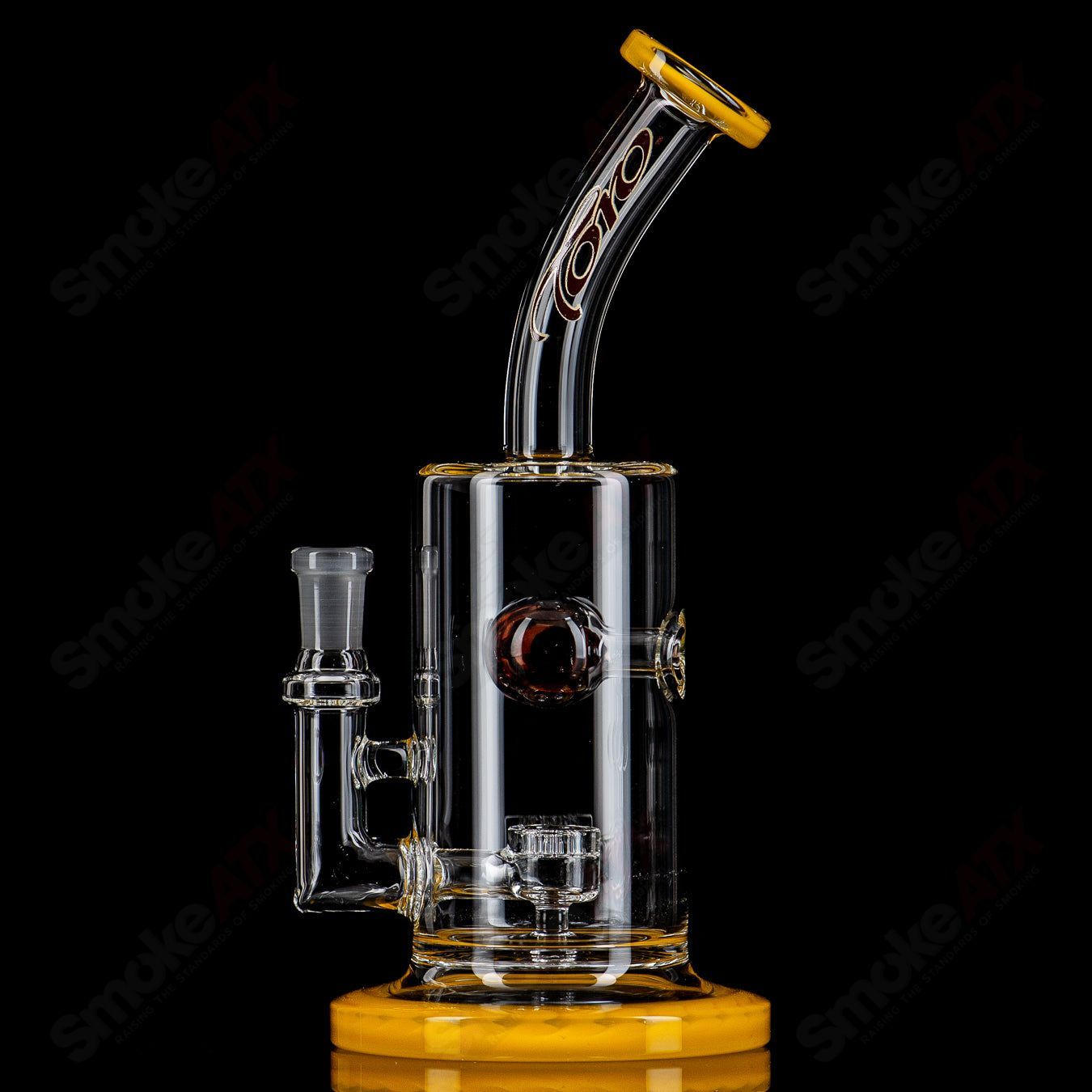 3 10mm Jet Perc w/ Color Accents by Toro Glass - Smoke ATX