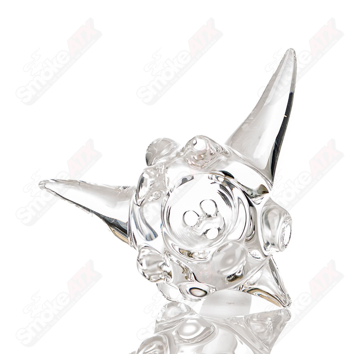 3 14mm Clear Worked Horn Bowl JMass - Smoke ATX