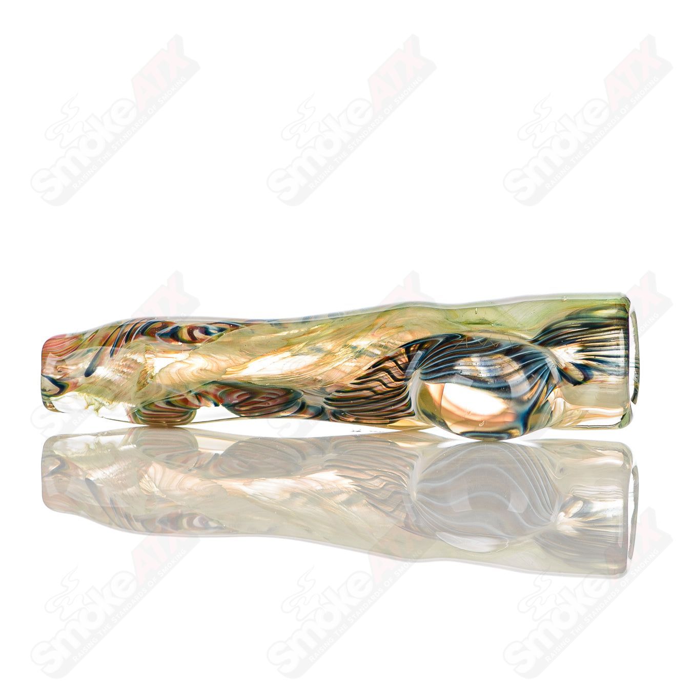3 I/O Worked Chillum Signed - JMK Glass - Smoke ATX