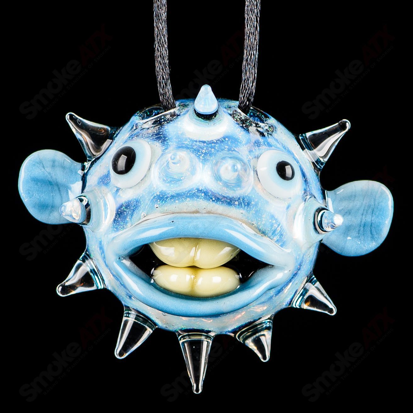 3 Puffer Pendant Chadd Lacy Glass - Smoke ATX