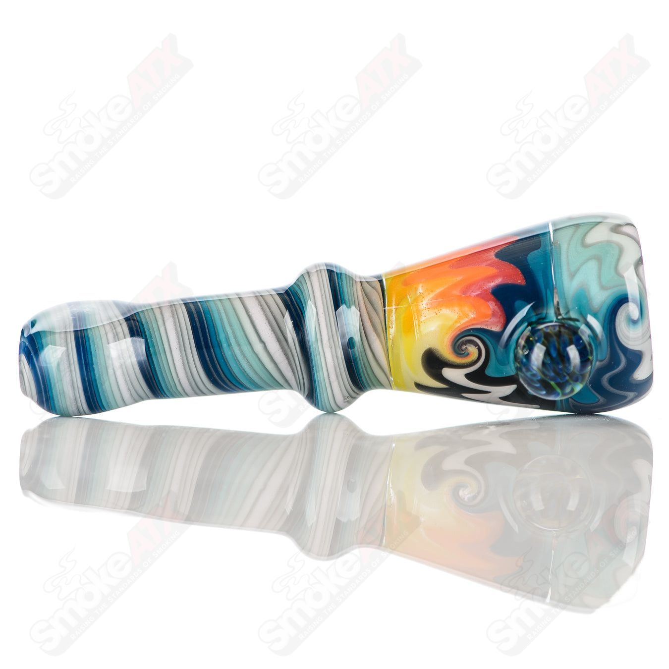 3 Wig Wag Chillum Katy Wright Glass - Smoke ATX