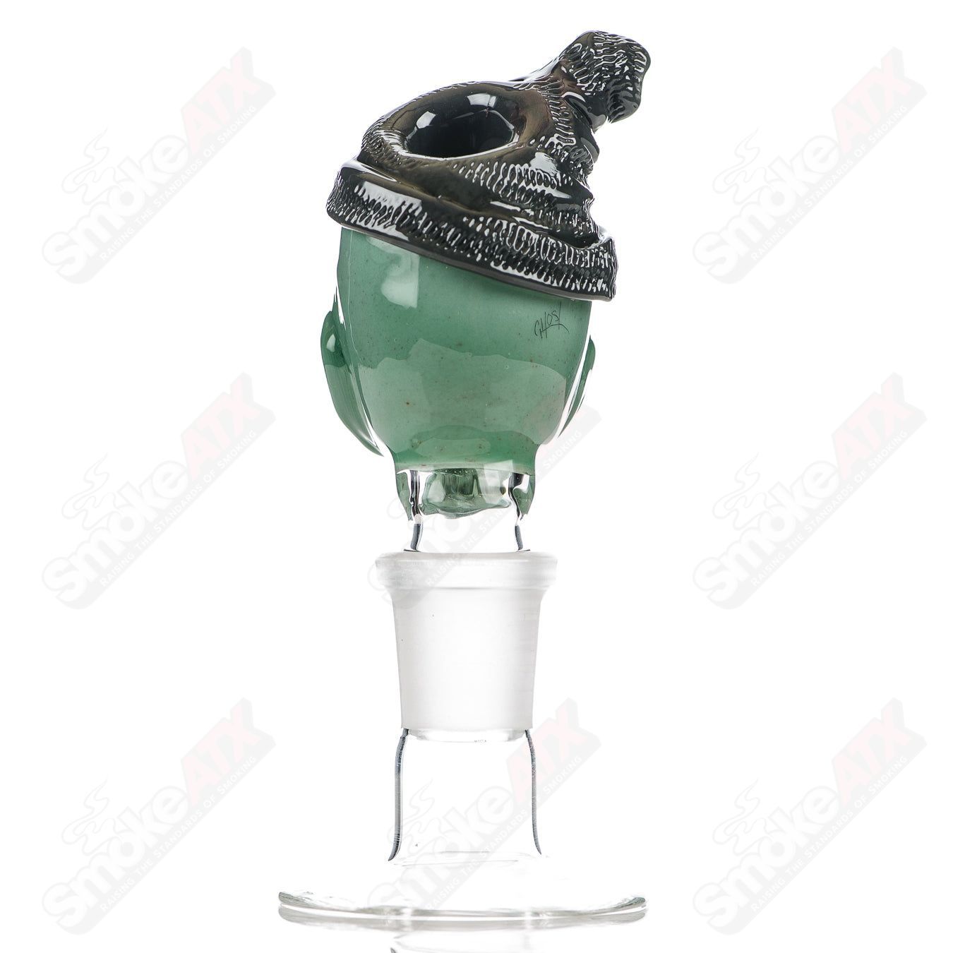 18mm Alien Bowl Slide Ghost Glass - Smoke ATX