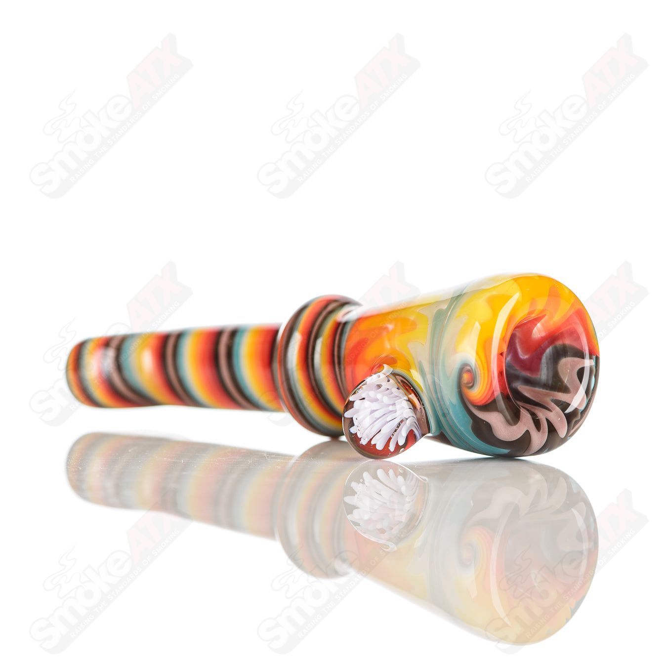 #10 Wig Wag Chillum Katy Wright Glass - Smoke ATX