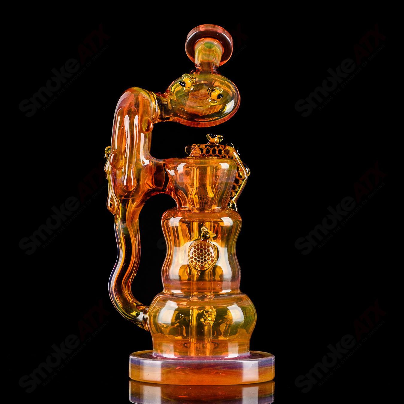 Worked Honeycomb Recycler Mongrel x Joe P Glass - Smoke ATX