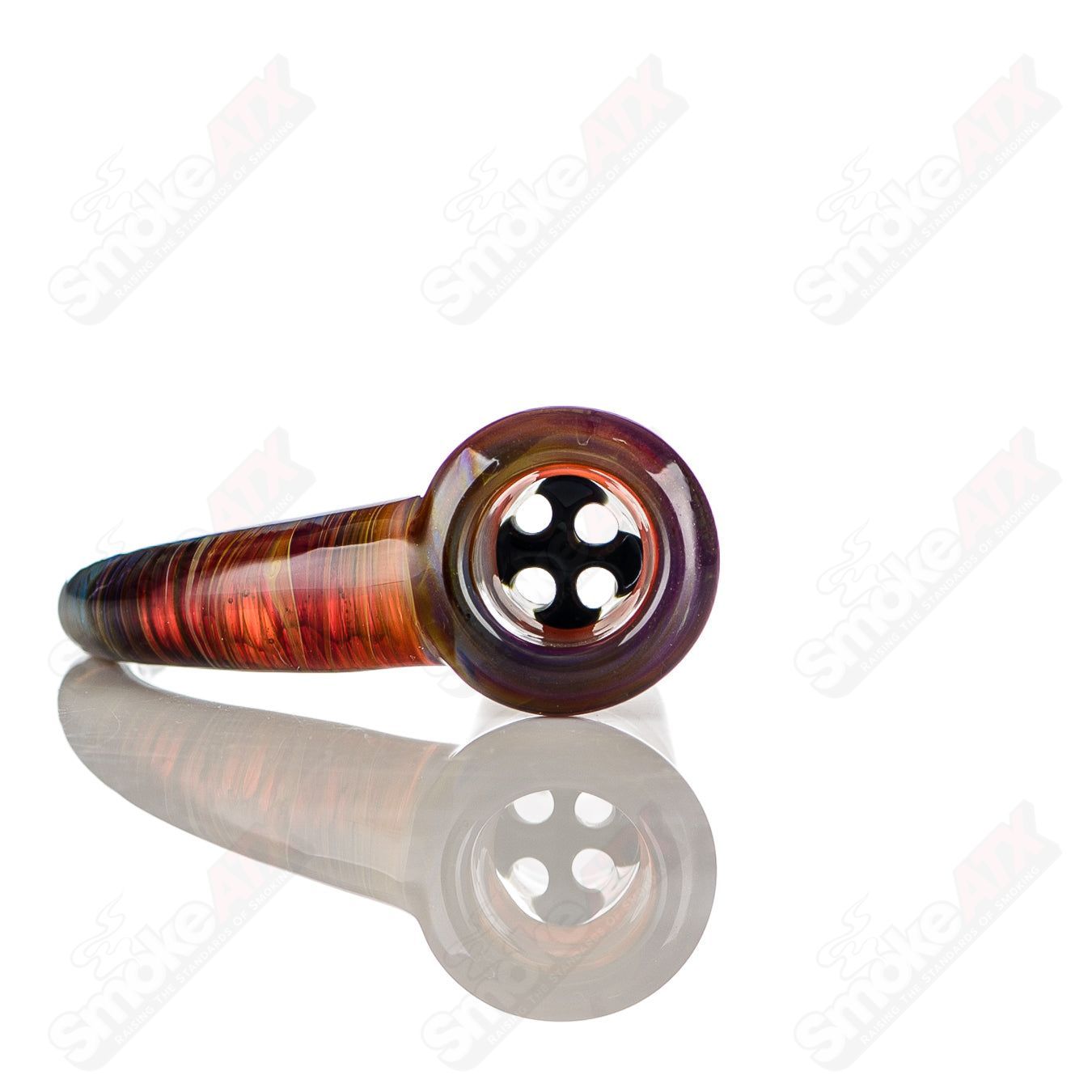 #16 18mm Worked Color 4-Hole Slide Texas Tubes - Smoke ATX