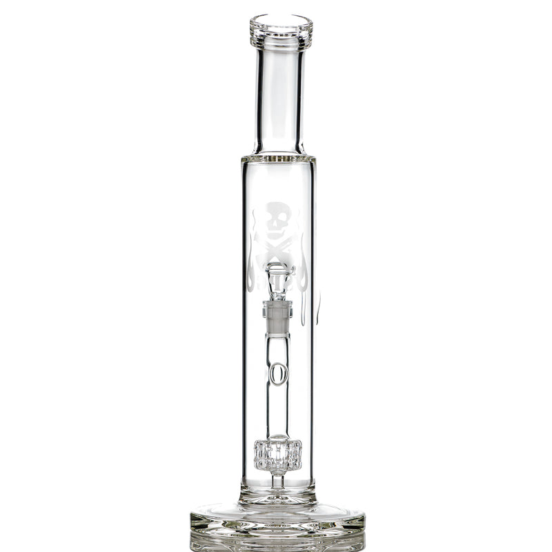 12in Clear Puck Perc Bent Neck Tube SPG - Smoke ATX