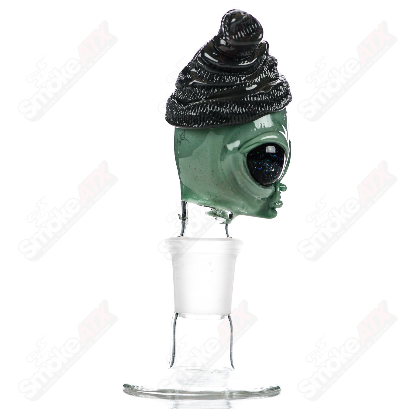 18mm Alien Bowl Slide Ghost Glass - Smoke ATX