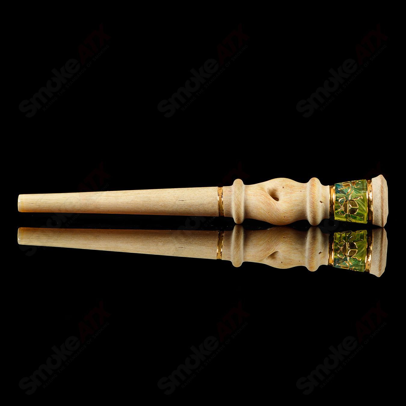 Quellazair Joint Holder (Scarab Beetle) Green T Glass - Smoke ATX