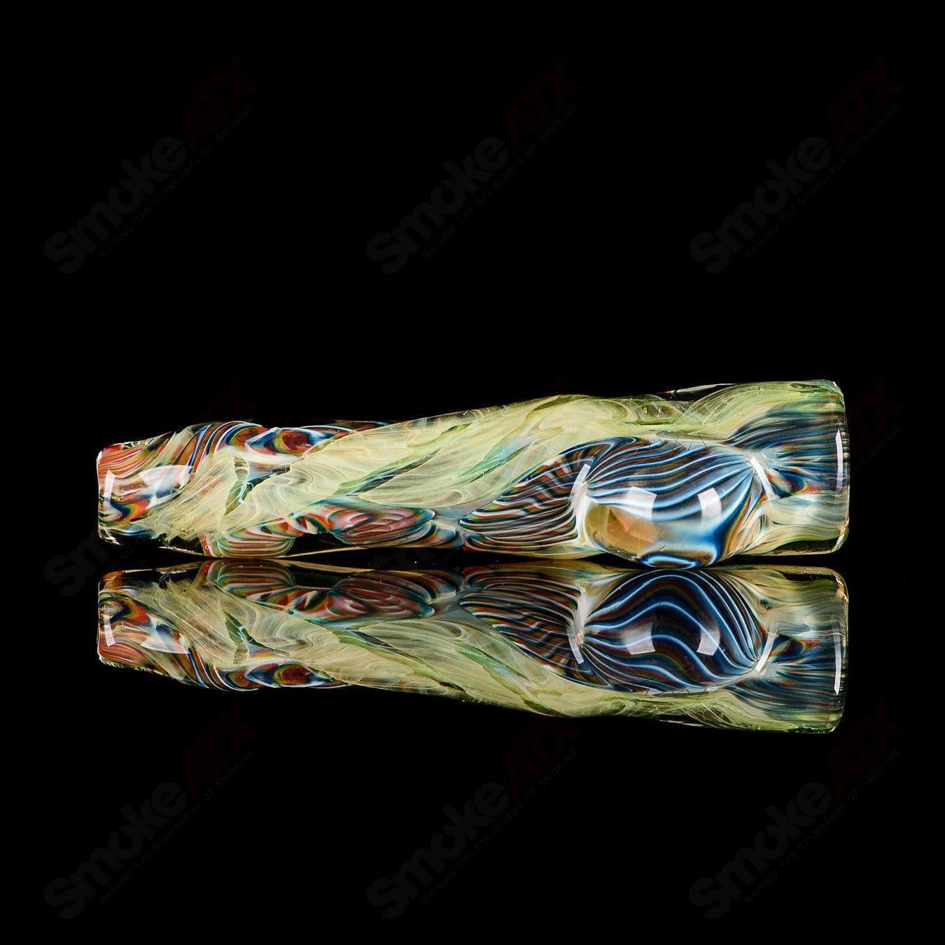 #3 I/O Worked Chillum Signed - JMK Glass - Smoke ATX