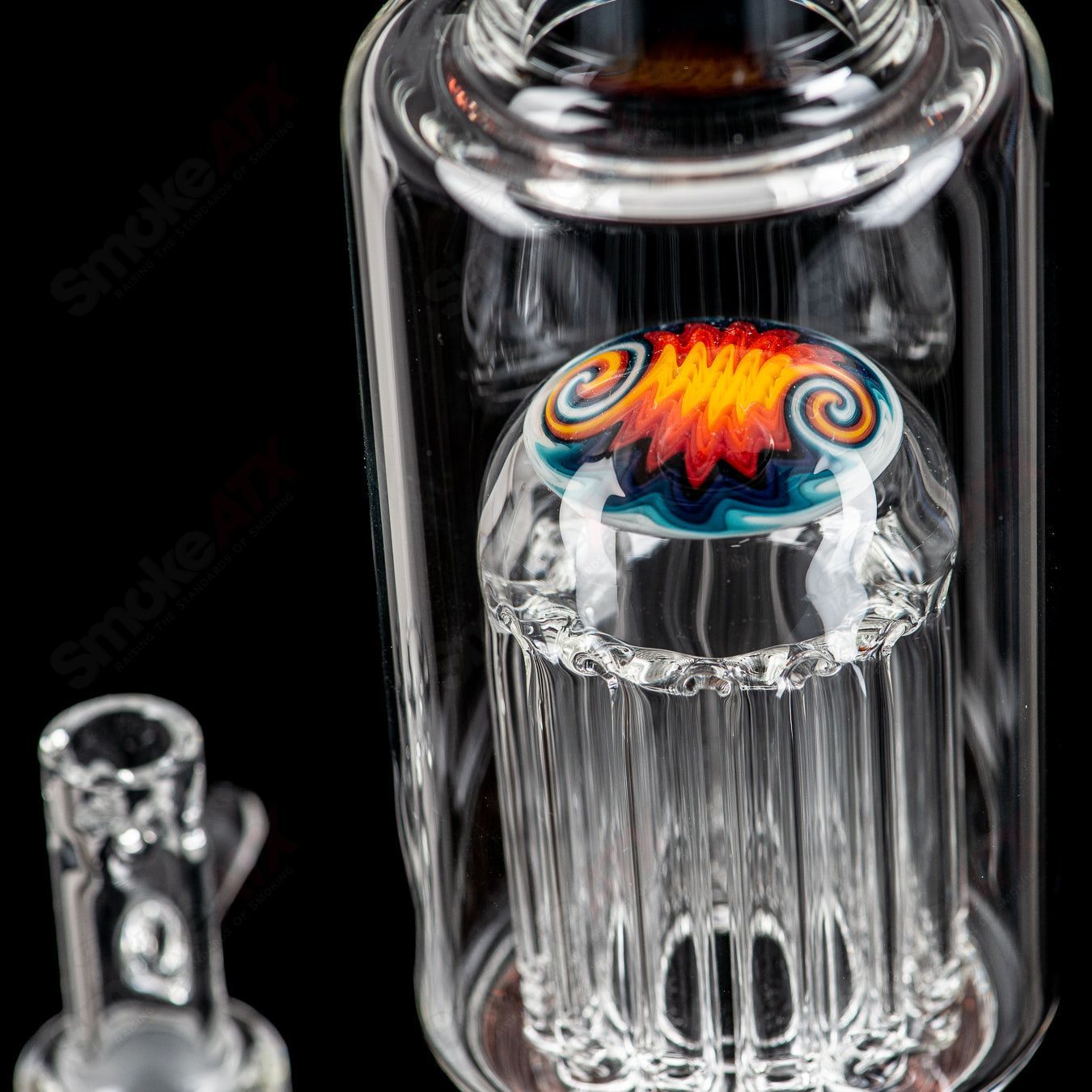 4 18mm 7/13 Arm Perc w/ Reversal Caps Toro Glass - Smoke ATX
