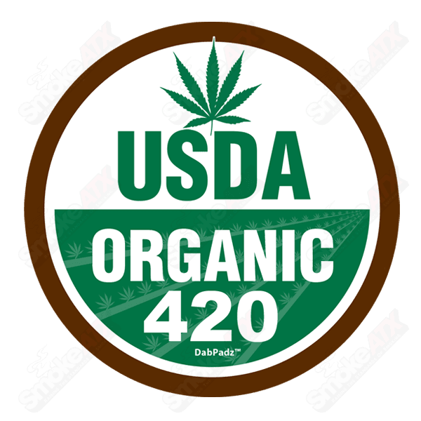 8in USDA Organic 420 Fabric Dab Padz - Smoke ATX