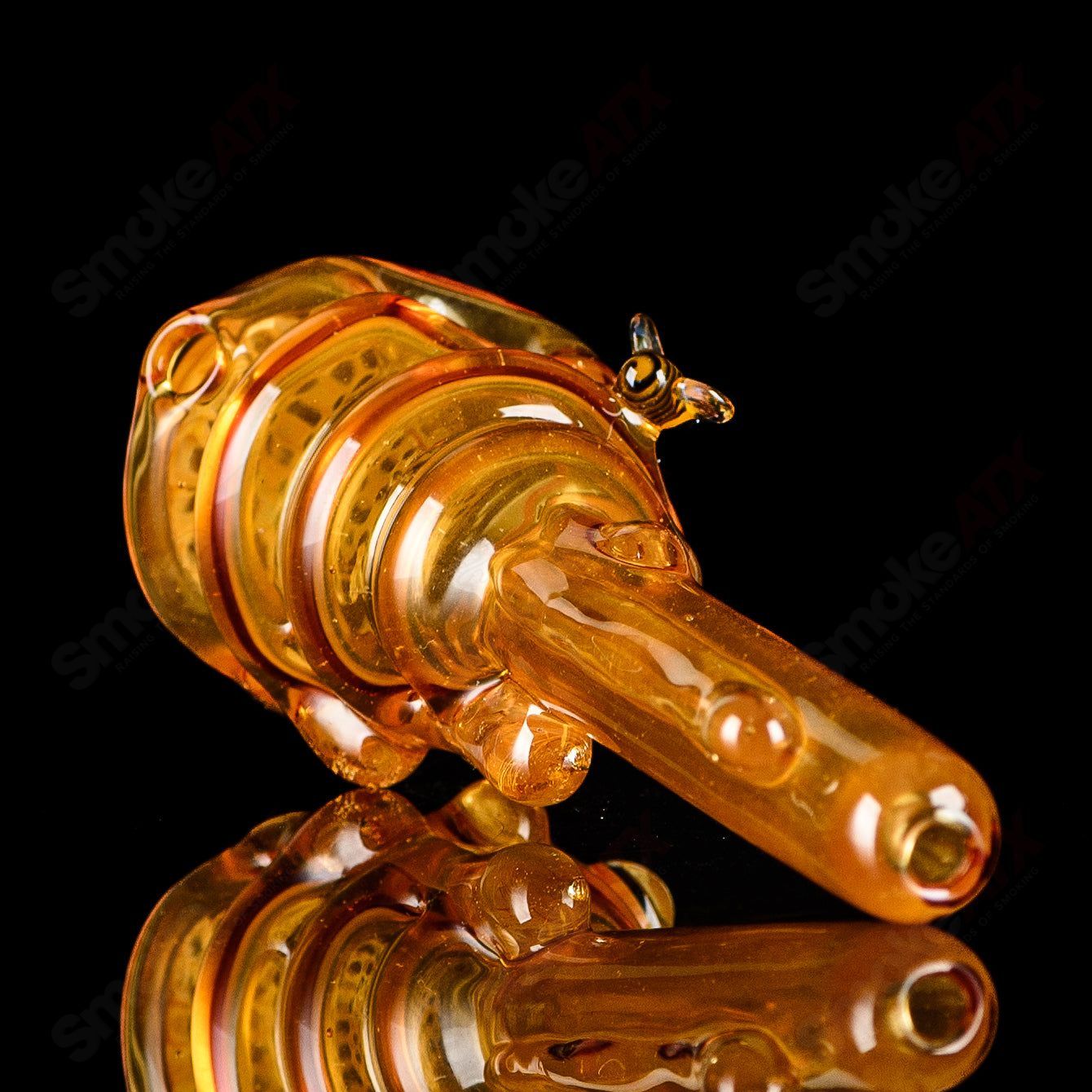 Beehive Honeycomb Spoon Hand Pipe Joe P Glass - Smoke ATX