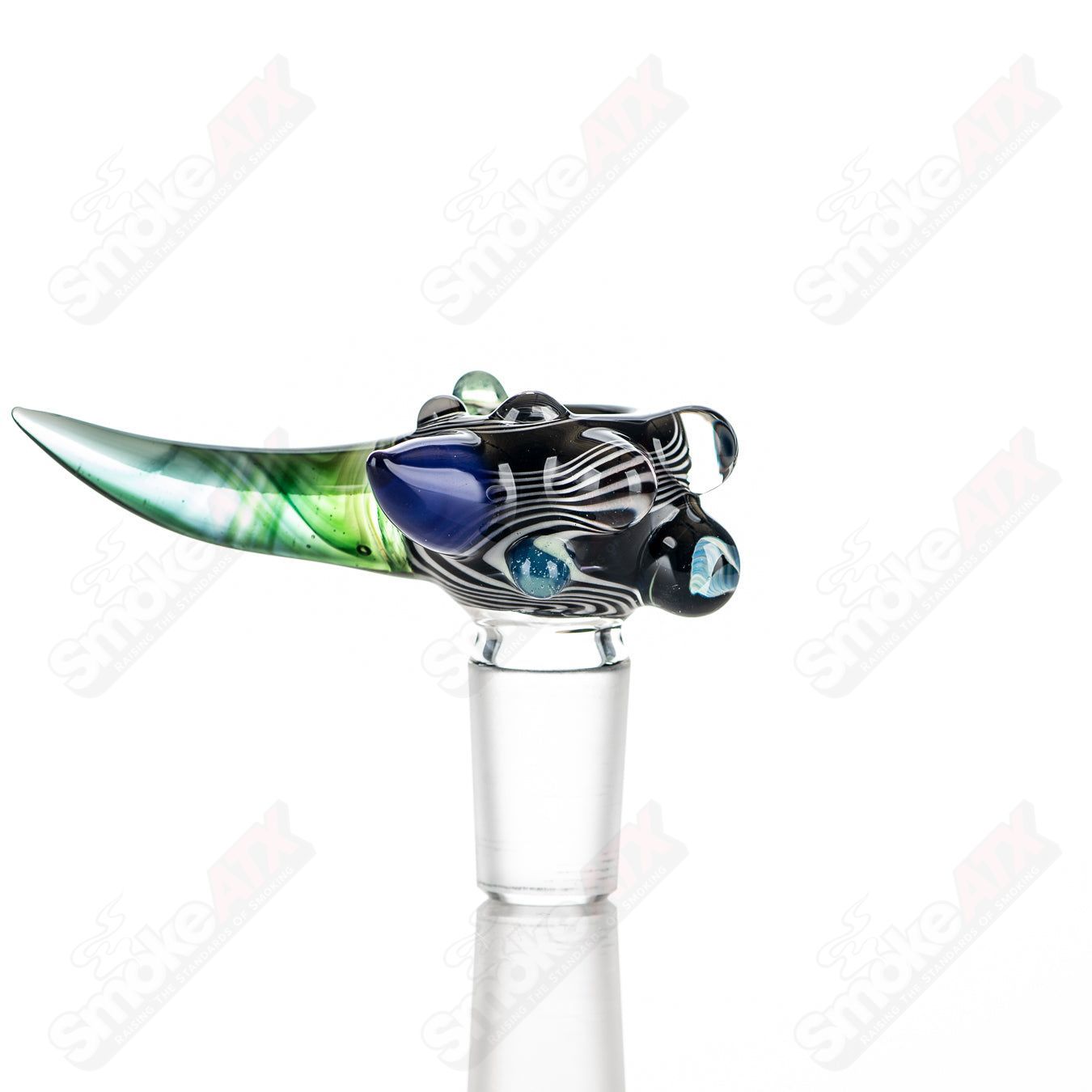 #8 19mm Full Color Worked Horn Milli Bowl JMass - Smoke ATX