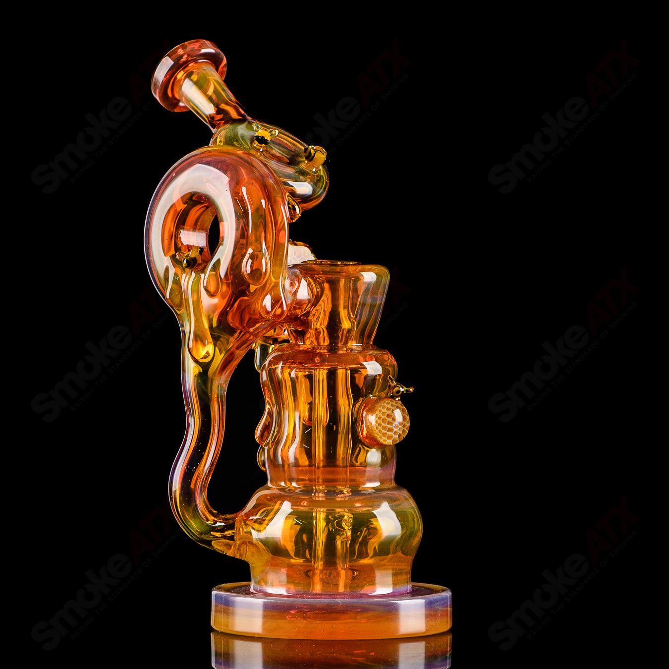 Worked Honeycomb Recycler Mongrel x Joe P Glass - Smoke ATX