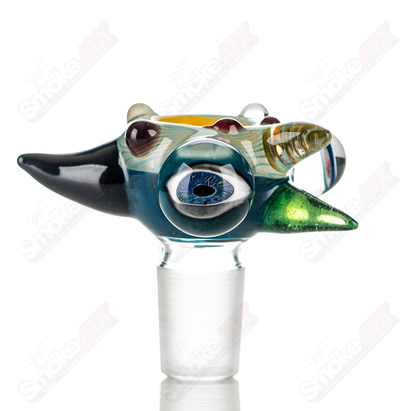 #9 19mm Full Color Worked Horn Milli Bowl JMass - Smoke ATX