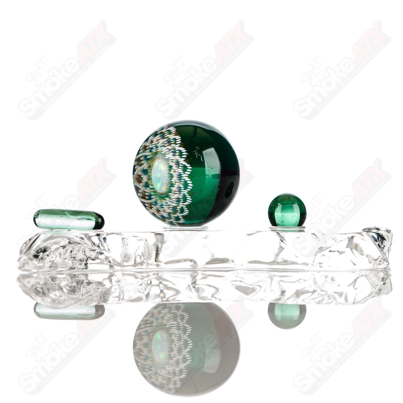 #1 Geometric Slurper Marble JH Glassworks - Smoke ATX