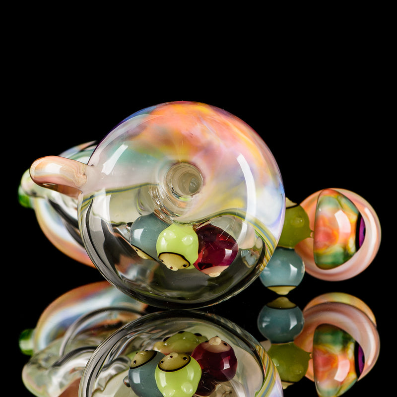UV Reactive Multicolor Recycler Rig Earl Jr. x Aquarius Glass - Smoke ATX