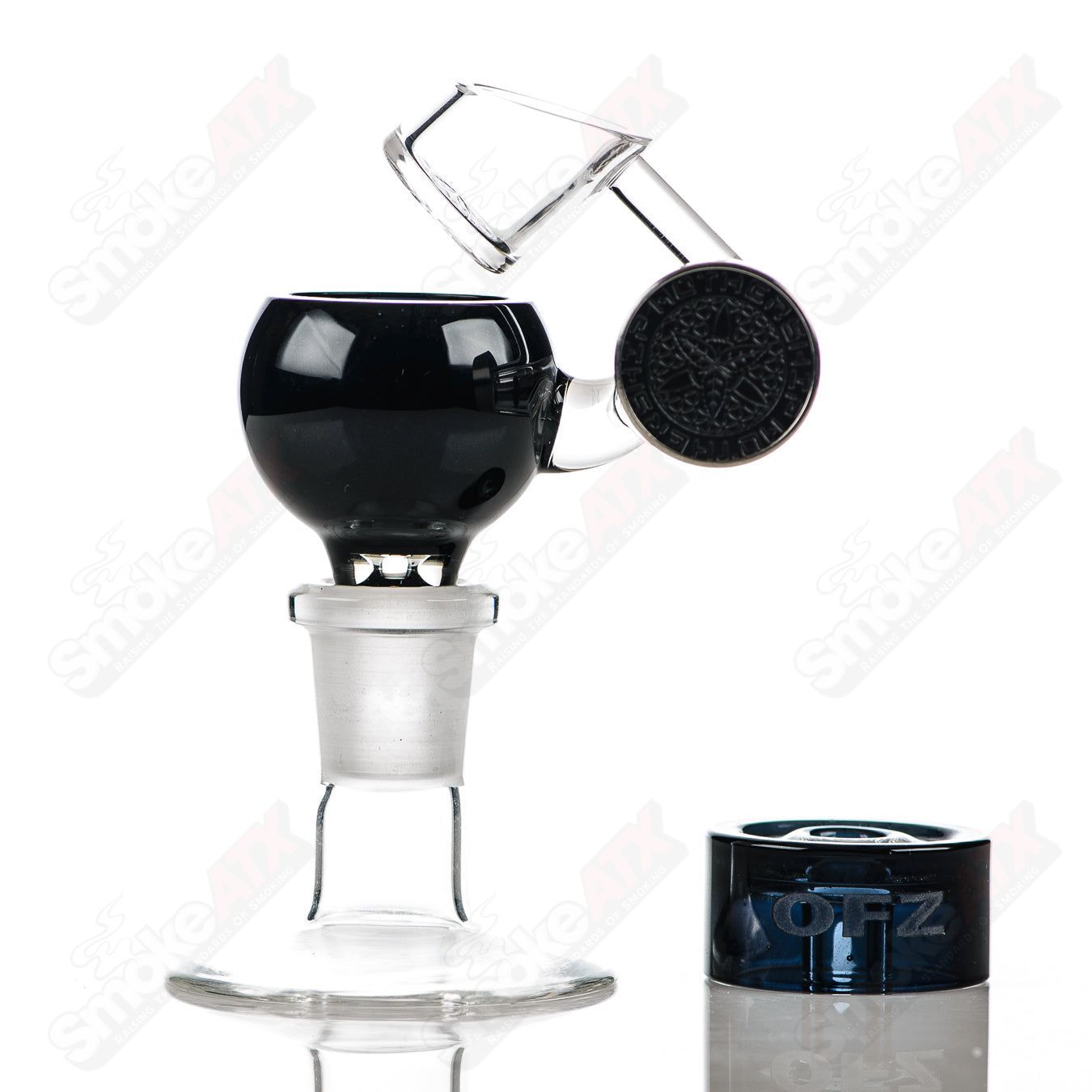 Black-Blue Megapot Set w Swing (Lefty) + Carb Cap Mothership - Smoke ATX