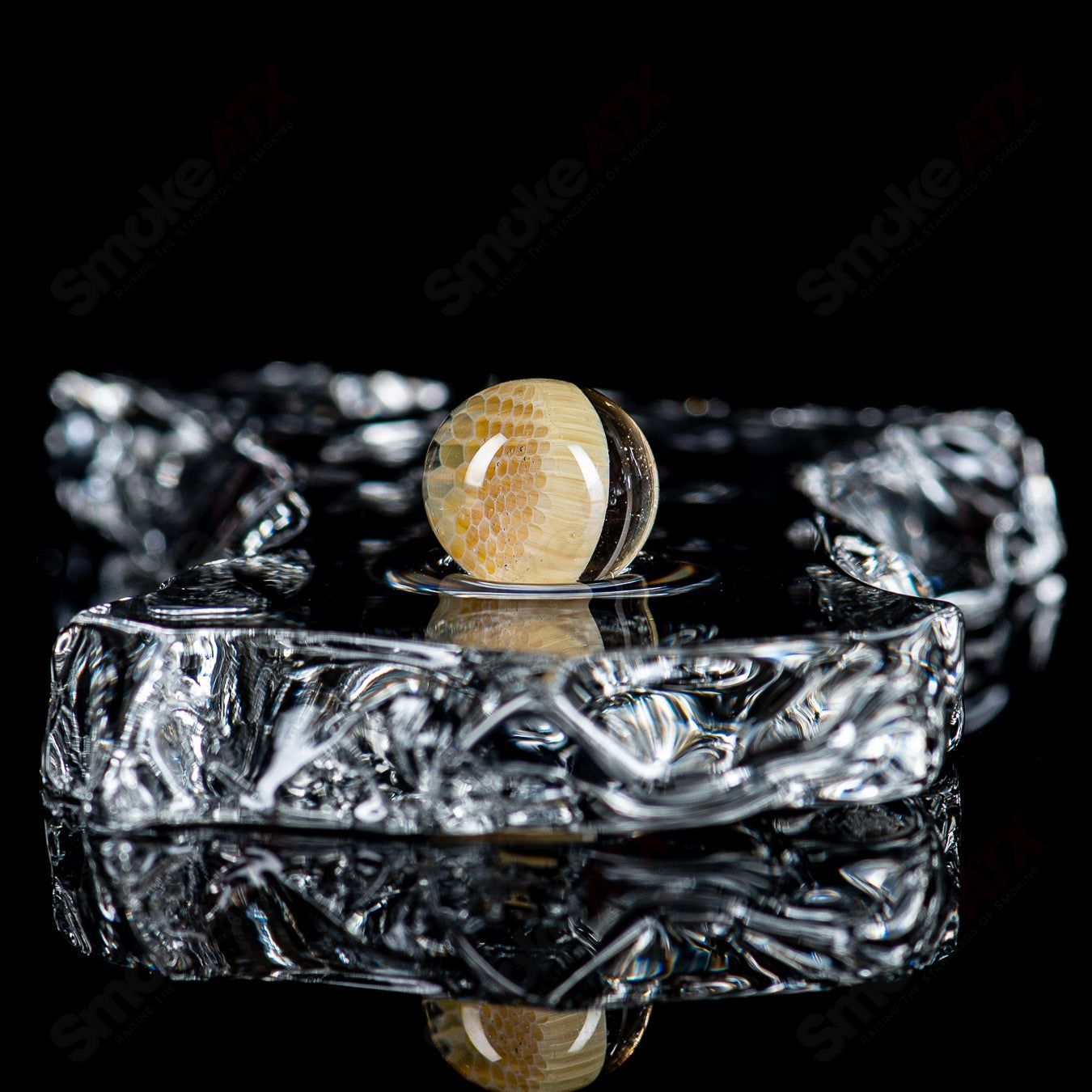 4pc Honeycomb Slurper Set by Joe P Glass - Smoke ATX