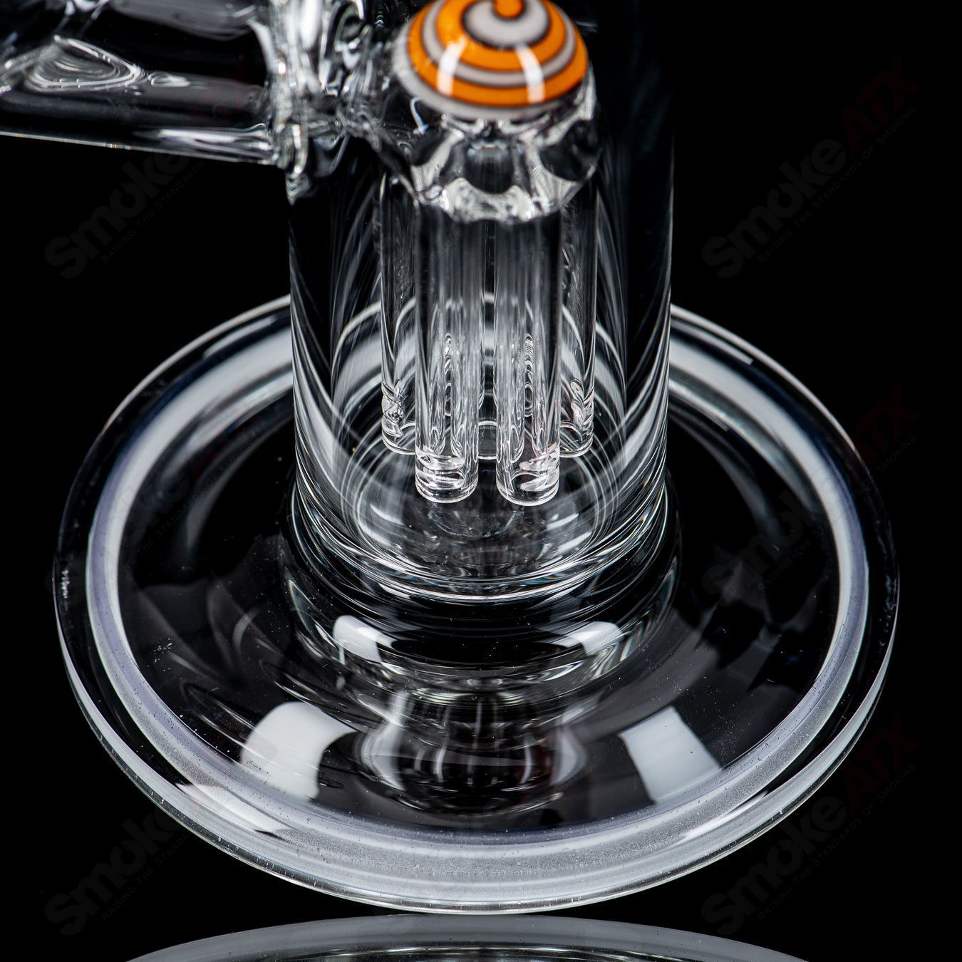 5 18mm 7/13 Arm Perc w Worked Sections Toro Glass - Smoke ATX