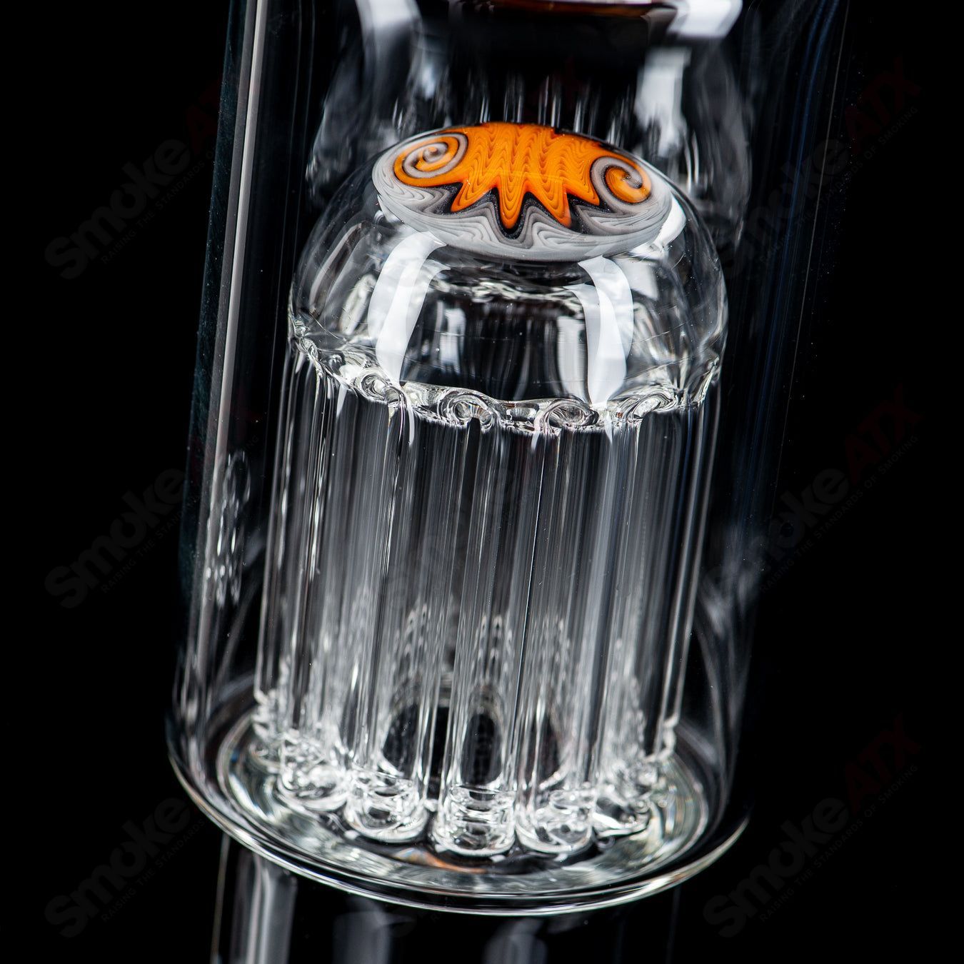 5 18mm 7/13 Arm Perc w Worked Sections Toro Glass - Smoke ATX