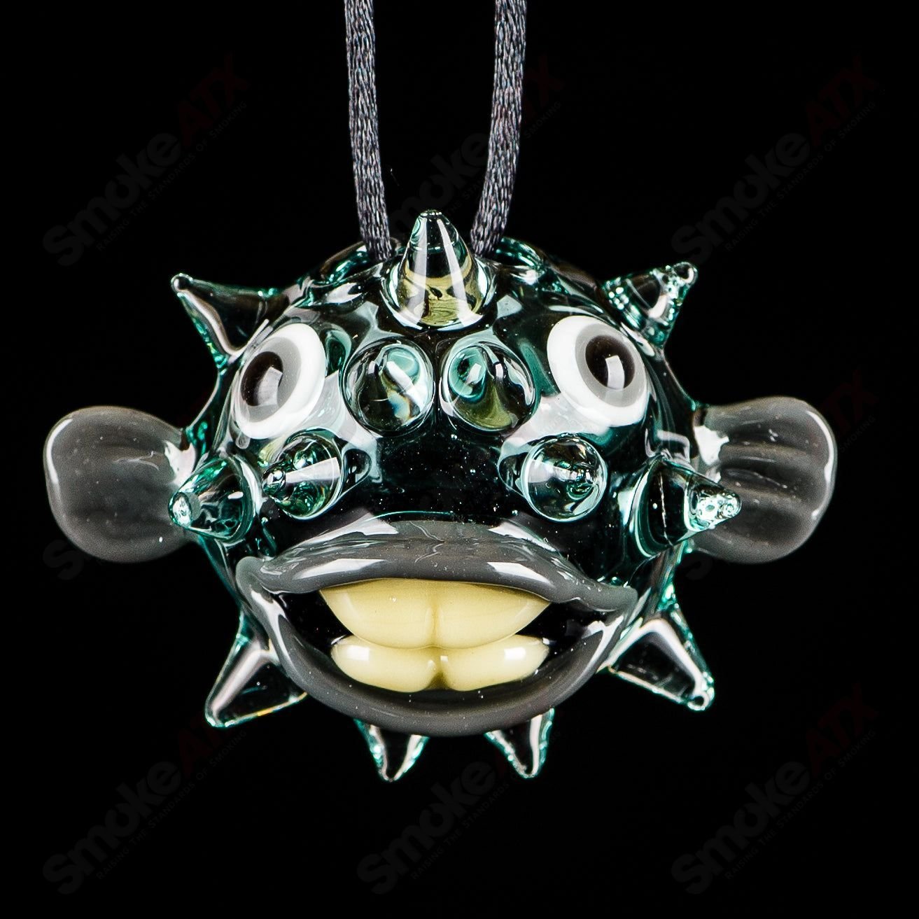5 Puffer Pendant Chadd Lacy Glass - Smoke ATX