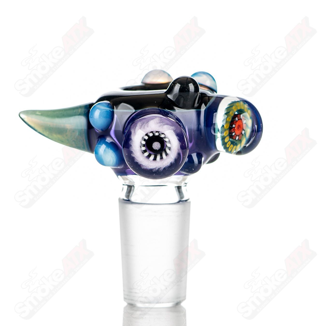 #5 19mm Full Color Worked Horn Milli Bowl JMass - Smoke ATX