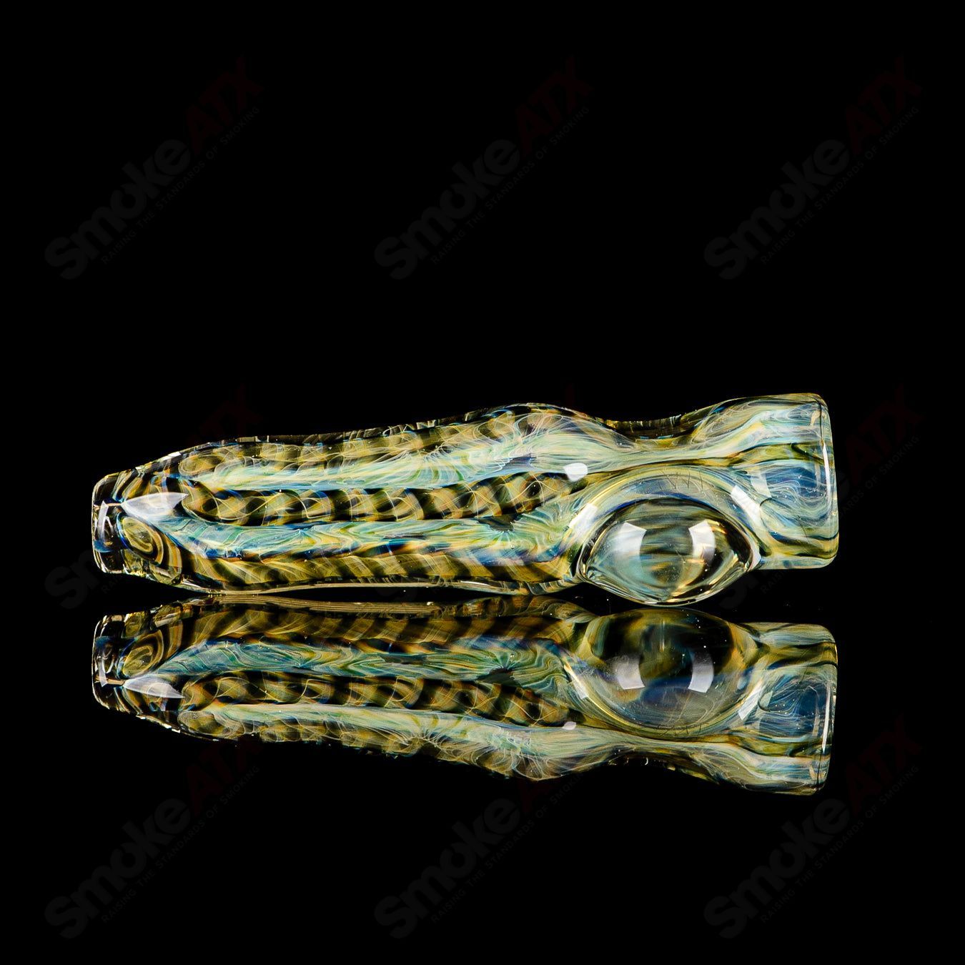 #12 I/O Worked Chillum Signed - JMK Glass - Smoke ATX