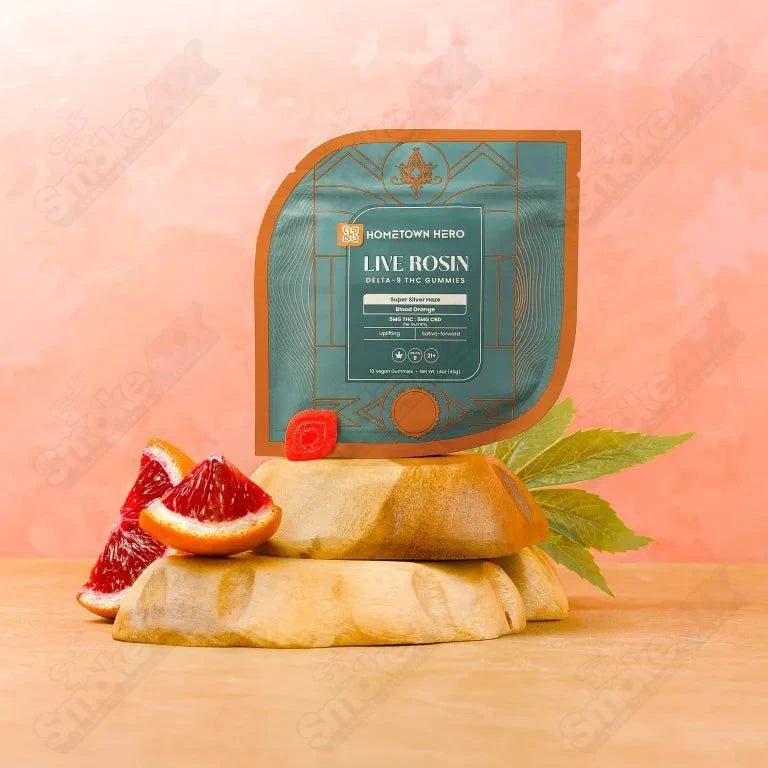 5mg Blood Orange Live Rosin D9+CBD Gummies (5mg/5mg) Hometown Hero - Smoke ATX