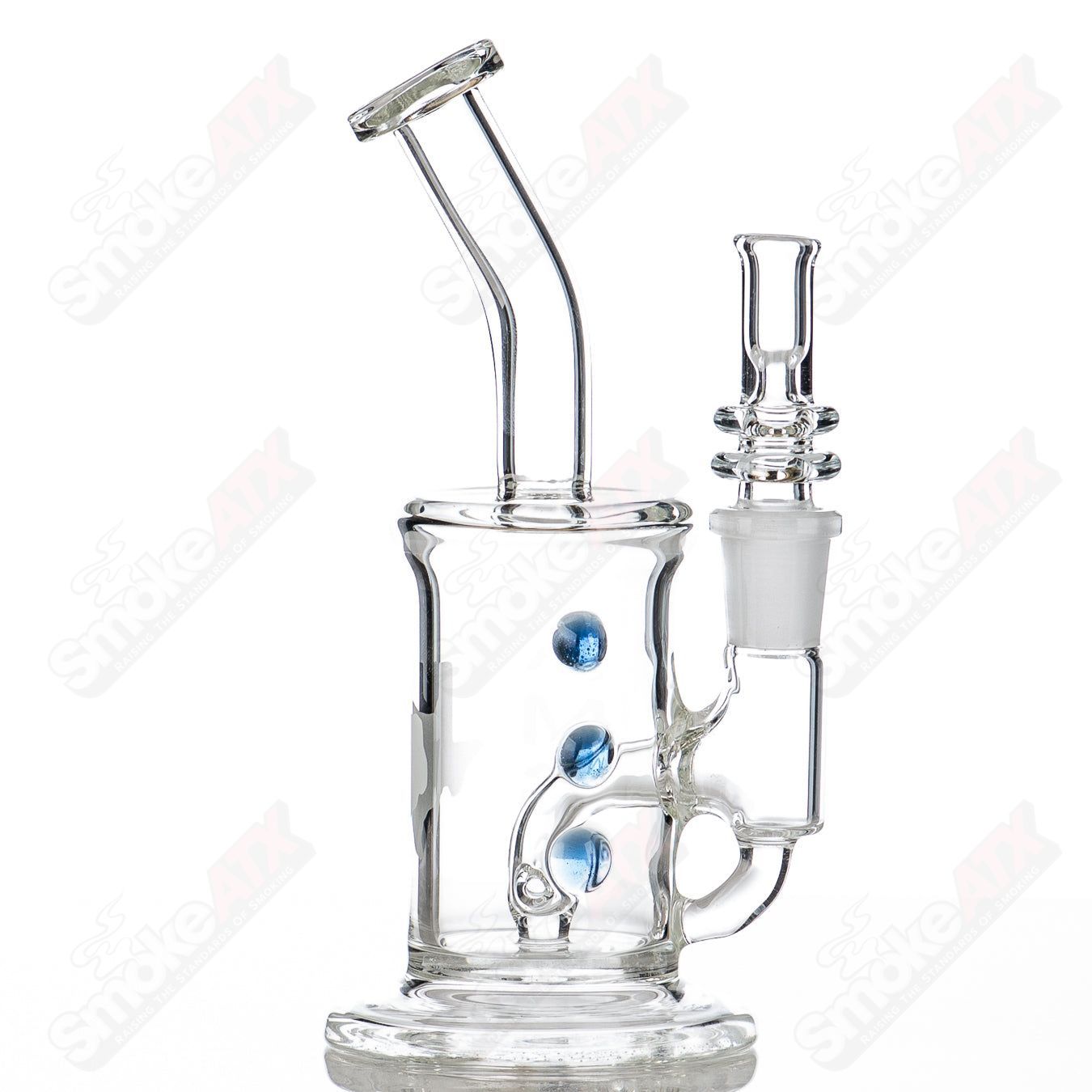 6" 44mm Color Dot Shredder Rig (Cobalt) AMGC - Smoke ATX