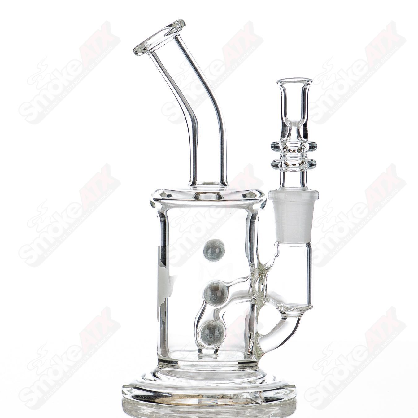 6" 44mm Color Dot Shredder Rig (Gray) AMGC - Smoke ATX