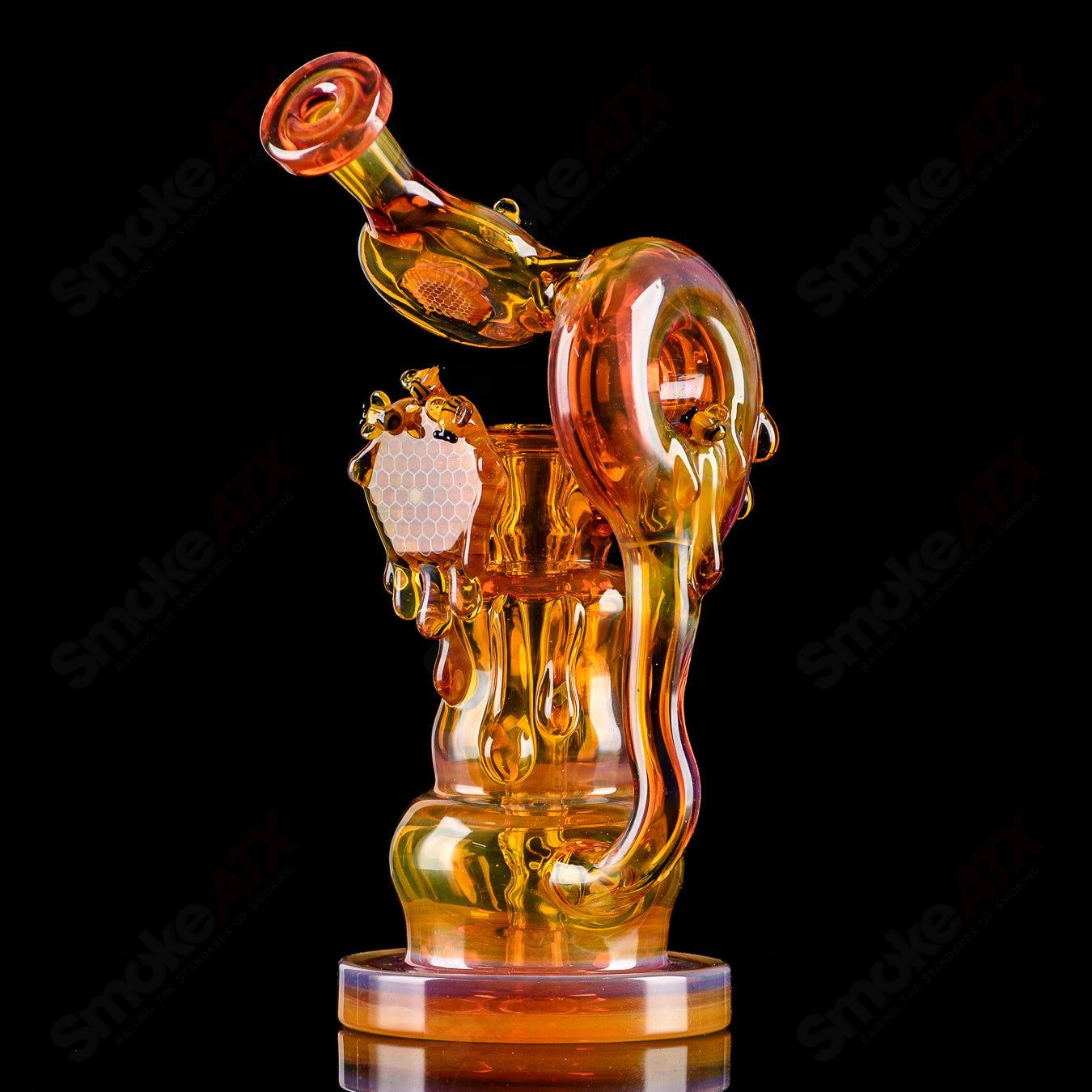 Worked Honeycomb Recycler Mongrel x Joe P Glass - Smoke ATX