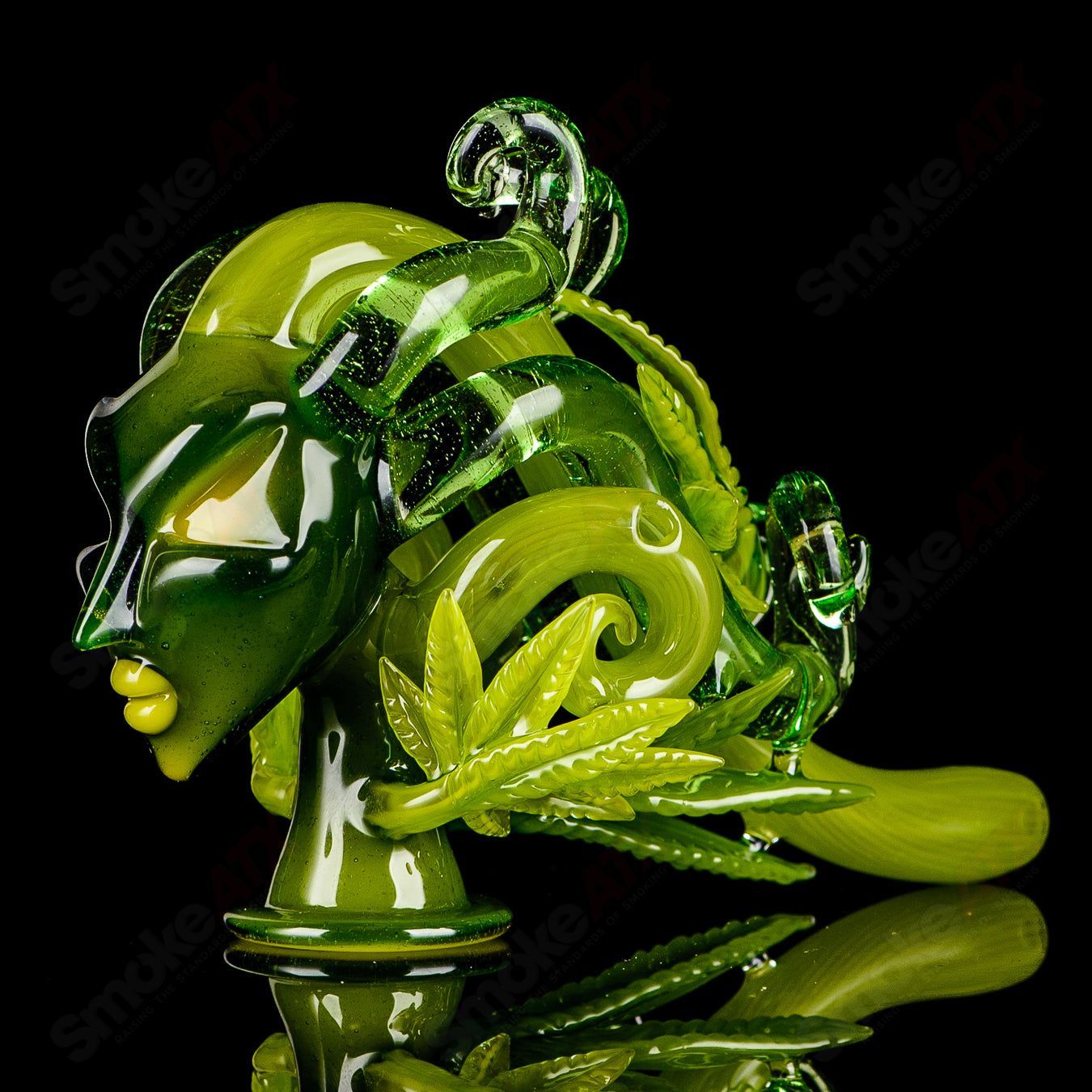Lace Face Ganja Goddess Hashlock Dry Pipe (Signed #104) - Smoke ATX
