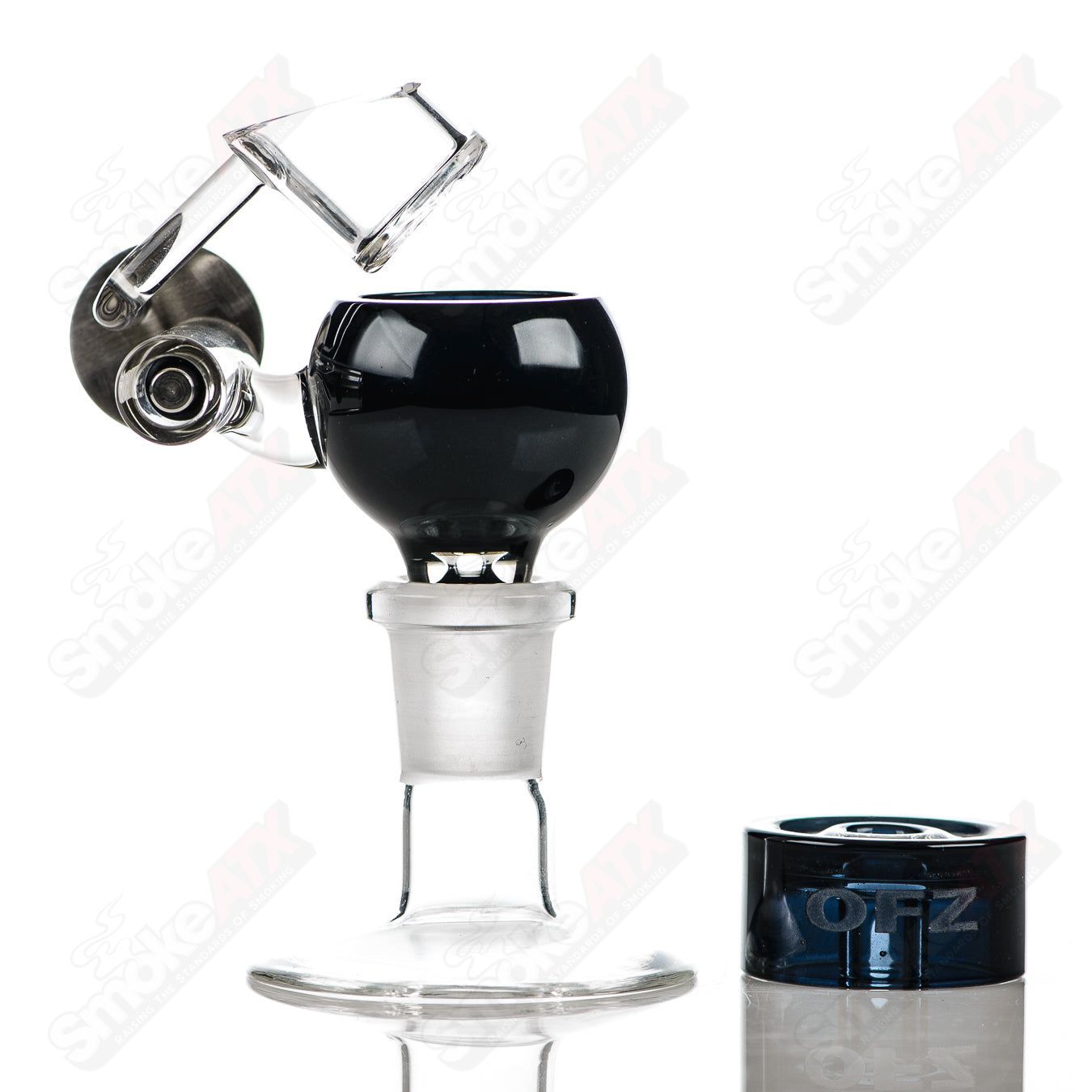 Black-Blue Megapot Set w Swing (Lefty) + Carb Cap Mothership - Smoke ATX